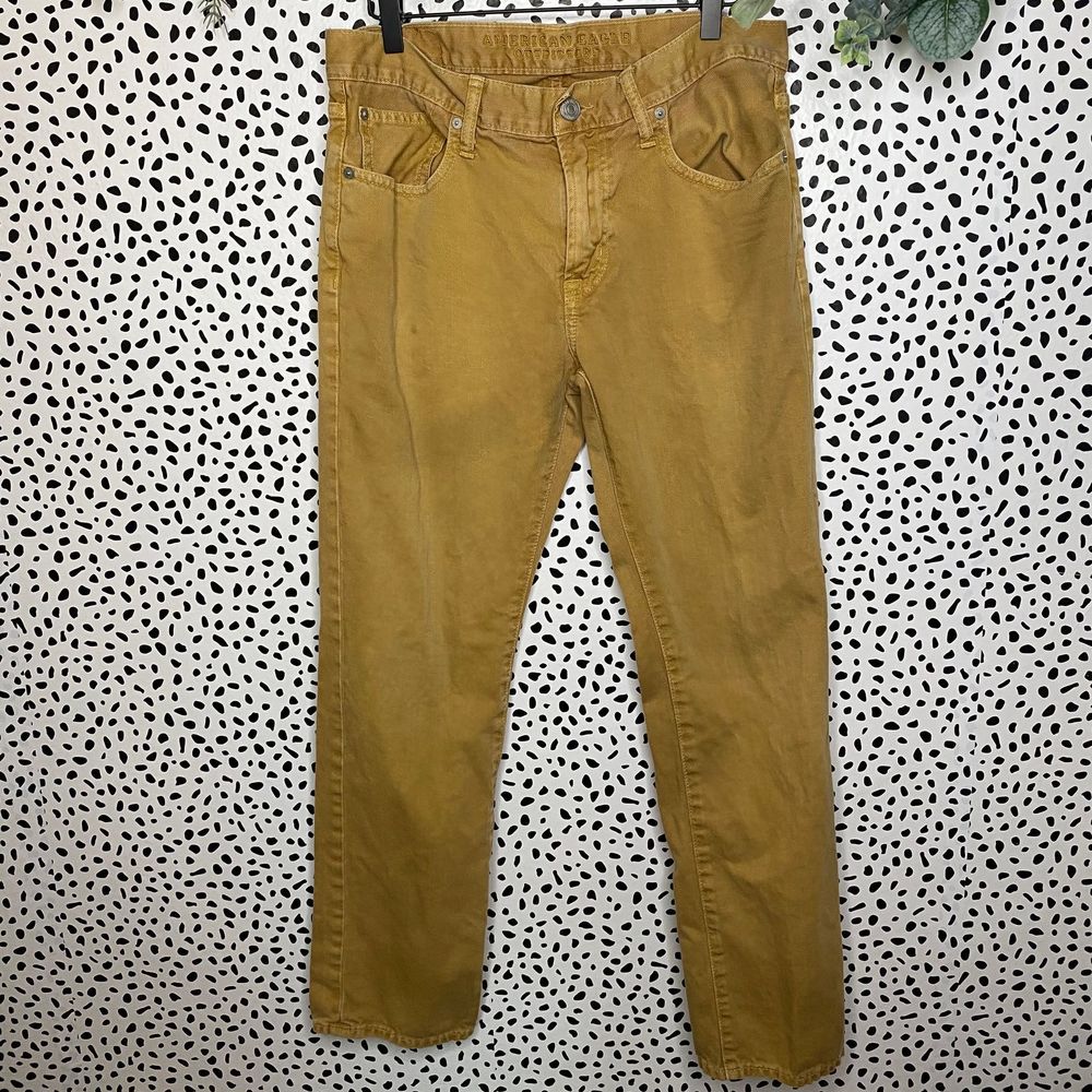 🌙AEO Khaki slim straight jeans